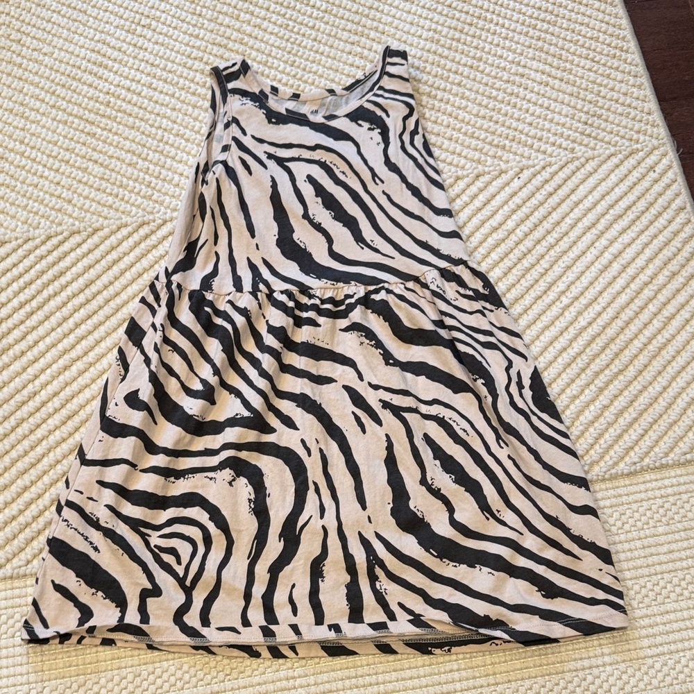 Zebra Print Sleeveless Dress